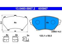 ATE 13.0460-5867.2 Kit de plaquettes de frein, frein à disque pour MAZDA