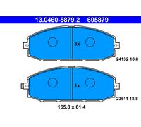 Jeu de plaquettes de frein ATE 13.0460-5879.2, avant