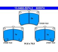 ATE 13.0460-5974.2 Kit de plaquettes de frein, frein à disque pour MAZDA