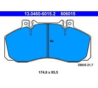 ATE 13.0460-6015.2 Plaquettes de freins convient pour MERCEDES-BENZ VARIO Kipper