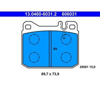ATE 13.0460-6031.2 Kit de plaquettes de frein, frein à disque pour MERCEDES-BENZ