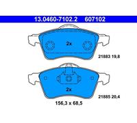 ATE 13.0460-7102.2 Kit de plaquettes de frein, frein à disque pour VW