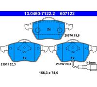 ATE 13.0460-7122.2 Kit de plaquettes de frein, frein à disque pour AUDI,SEAT,SKO
