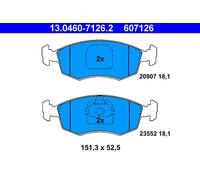 ATE 13.0460-7126.2 Kit de plaquettes de frein, frein à disque pour FIAT