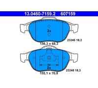 ATE 13.0460-7159.2 Kit de plaquettes de frein, frein à disque pour RENAULT