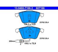 ATE 13.0460-7166.2 Kit de plaquettes de frein, frein à disque pour AUDI