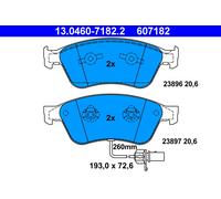 ATE 13.0460-7182.2 Kit de plaquettes de frein, frein à disque pour AUDI,VW