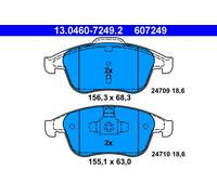 ATE Jeu de plaquettes de frein 13.0460-7249.2, avant