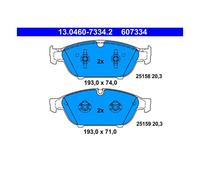 ATE Jeu de plaquettes de frein 13.0460-7334.2, avant