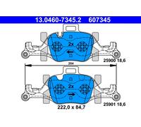 ATE Plaquettes de frein 13.0460-7345.2 avant
