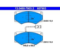 ATE 13.0460-7903.2 Kit de plaquettes de frein, frein à disque pour IVECO