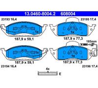 Jeu de plaquettes de frein ATE 13.0460-8004.2, avant