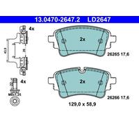 ATE 13.0470-2647.2 Kit de plaquettes de frein, frein à disque pour AUDI,VW