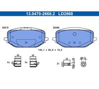 ATE 13.0470-2668.2 Kit de plaquettes de frein, frein à disque pour CITROËN,DS,OP