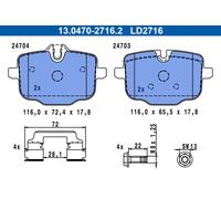 ATE 13.0470-2716.2 Kit de plaquettes de frein, frein à disque pour BMW