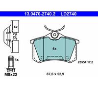 ATE 13.0470-2740.2 Kit de plaquettes de frein, frein à disque pour ,CITROËN,DS,P