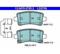 ATE 13.0470-2755.2 Kit de plaquettes de frein, frein à disque pour ,CHEVROLET,OP