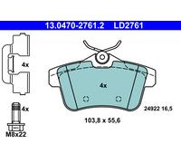 ATE 13.0470-2761.2 Kit de plaquettes de frein, frein à disque pour CITROËN,DS,PE