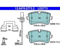 ATE 13.0470-2773.2 Kit de plaquettes de frein, frein à disque pour AUDI