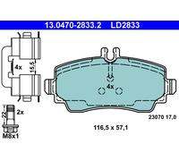 ATE 13.0470-2833.2 Kit de plaquettes de frein, frein à disque pour MERCEDES-BENZ