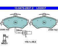 ATE 13.0470-2837.2 Kit de plaquettes de frein, frein à disque pour AUDI,SEAT,VW
