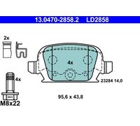 ATE 13.0470-2858.2 Kit de plaquettes de frein, frein à disque pour OPEL,VAUXHALL