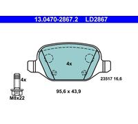 ATE 13.0470-2867.2 Kit de plaquettes de frein, frein à disque pour ALFA ROMEO,FI
