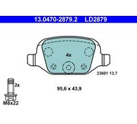 ATE 13.0470-2879.2 Kit de plaquettes de frein, frein à disque pour ABARTH,CITROË