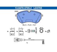 ATE 13.0470-3705.2 Kit de plaquettes de frein, frein à disque pour VW