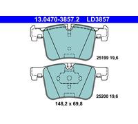 ATE 13.0470-3857.2 Kit de plaquettes de frein, frein à disque pour BMW