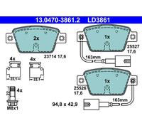 ATE 13.0470-3861.2 Kit de plaquettes de frein, frein à disque pour ALFA ROMEO,CH