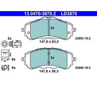 ATE 13.0470-3870.2 Kit de plaquettes de frein, frein à disque pour CITROËN,OPEL,