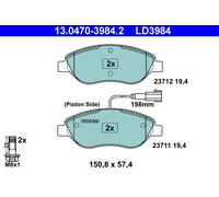 ATE 13.0470-3984.2 Kit de plaquettes de frein, frein à disque pour ALFA ROMEO,CH