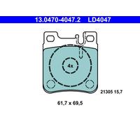 ATE 13.0470-4047.2 Kit de plaquettes de frein, frein à disque pour CHRYSLER,MERC