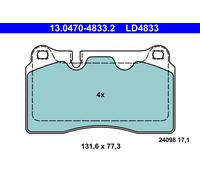 ATE 13.0470-4833.2 Set Plaquettes de Frein, Disque de Frein pour Cupra, Seat, VW