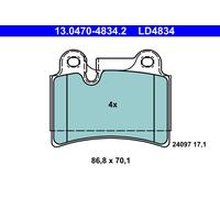 ATE 13.0470-4834.2 Kit de plaquettes de frein, frein à disque pour VW