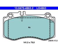 Jeu de plaquettes de frein ATE 13.0470-4863.2, avant, Céramique