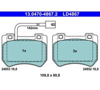 ATE 13.0470-4867.2 Kit de plaquettes de frein, frein à disque pour ALFA ROMEO