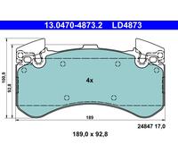 ATE Plaquettes de frein 13.0470-4873.2 pour AUDI A7 Sportback, A6 C7 et A6 C7 Avant