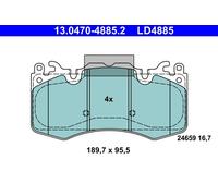 ATE 13.0470-4885.2 Kit de plaquettes de frein, frein à disque pour LAND ROVER