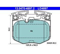 ATE 13.0470-4897.2 Kit de plaquettes de frein, frein à disque pour BMW,TOYOTA