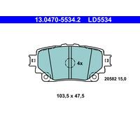 ATE 13.0470-5534.2 Kit de plaquettes de frein, frein à disque pour LEXUS,TOYOTA