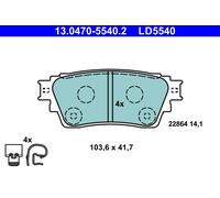 ATE 13.0470-5540.2 Kit de plaquettes de frein, frein à disque pour MITSUBISHI
