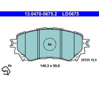 ATE 13.0470-5675.2 Kit de plaquettes de frein, frein à disque pour MAZDA