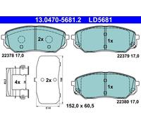 ATE 13.0470-5681.2 Kit de plaquettes de frein, frein à disque pour HYUNDAI,KIA