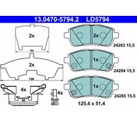 ATE 13.0470-5794.2 Kit de plaquettes de frein, frein à disque pour DAIHATSU,MAZD