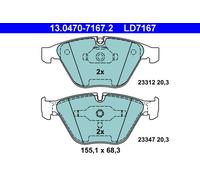 ATE 13.0470-7167.2 Kit de plaquettes de frein, frein à disque pour BMW