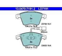 ATE 13.0470-7191.2 Kit de plaquettes de frein, frein à disque pour VW
