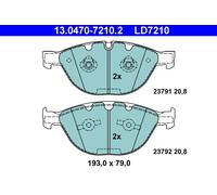 ATE 13.0470-7210.2 Kit de plaquettes de frein, frein à disque pour BMW