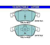 ATE 13.0470-7249.2 Kit de plaquettes de frein, frein à disque pour RENAULT